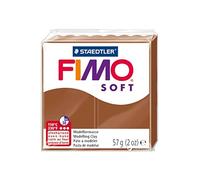 Staedtler Fimo Soft Argilla da Modellare 56 g Marrone 1pezzo (i) - Fi-6240 per modellatura per Bambini in Argilla da Modellare, Marrone, 110 °C, 30 min, 56 g, 55 mm