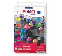 STAEDTLER FIMO Soft, Blocchi Colorati di Pasta Modellabile Termoindurente per la Creazione di Piccoli Oggetti, Adatto per Bambini, set da 12 Colori da 25 Grammi Ciascuno, 8023 01