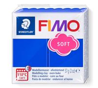 STAEDTLER FIMO® SOFT, pasta modellabile termoindurente, panetto da 57 grammi, colore blu brillante, 8020-33