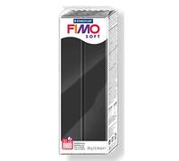 STAEDTLER FIMO SOFT, pasta modellabile termoindurente, panetto grande da 350 grammi, colore nero, 8022-9