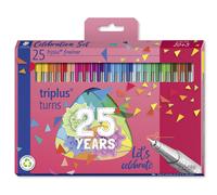 STAEDTLER 334 C25 TA Triplus Fineliner - Penna superfine, larghezza linea 0,3 mm, colori assortiti, confezione bonus in edizione limitata (confezione da 20 + 5 gratis)