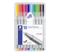 Staedtler Triplus Fineliner Punta 10 Penne IN il Pacchetto Scrittura Strumenti
