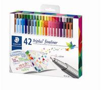 STAEDTLER 334 C42 Triplus Fineliner Superfine Pen, 0.3mm Line Width - Assorted C