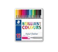 PENNE 15 COLORI Assortiti tratto 0,3 mm STAEDTLER Brilliant colours colorate set