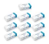 Staedtler Gomma rasoplast Combi Senza ftalati e Lattice, 10 gomme in Bianco-Blu, 1 Stück (1er Pack), 526 BT30X