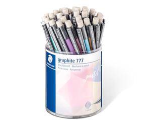 STAEDTLER graphite 777 matita a scatto 0,5 mm astuccio 36 pezzi pastello | Superficie Soft-Touch, gomma extra grande - colori pastello assortiti - Codice articolo 777 KP36PA