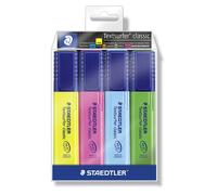 Evidenziatore Textsurfer Classic - punta a scalpello - tratto da 1,0-5,0mm - astuccio 4 colori - Staedtler