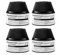 Staedtler - Inchiostro per pennarelli Lumocolor, 30 ml, colore: nero 4x Nachfüllstation