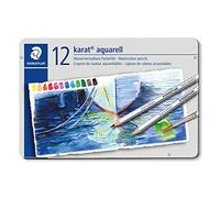 Staedtler karat aquarell matite colorate acquerellabili - scatola in metallo da 12