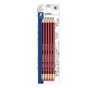 STAEDTLER - Kit di 10 matite Tradition HB con gomma, in blister HB Confezione da 10 Nero