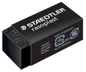 STAEDTLER Lot de 3 Gommes RASOPLAST B40 Black Line Noire