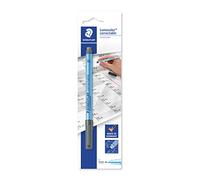 STAEDTLER Lumocolor 305 F-9 BK - Matita per pellicola, inchiostro ad alta intensità, inodore, cancellabile a secco, ricaricabile, colore nero, larghezza linea F, penna su blister, 305 F-9 BK