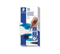 STAEDTLER Lumocolor 310 Marcatore CD/DVD - nero, set da 10, 0,4 mm | Inchiostro impermeabile superfine - etichettatura permanente sicura di CD, DVD & Blu-ray - Art.-Nr. 310 CDS-9