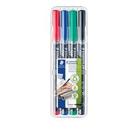 STAEDTLER Lumocolor 313 Penne permanenti - 4 colori, 0,4 mm