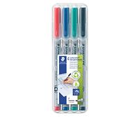 Staedtler - Lumocolor Universal, Penna Idrosolubile Non Permanente, 0.6 mm, Confezione da 4