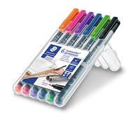 STAEDTLER 318W61 - Penna universale indelebile F, kit, 6 colori