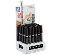 Staedtler Lumocolor 348-9 CA30 - Pennarello indelebile a doppia punta, espositore con 30 marcatori a doppia punta nera.