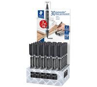 Staedtler Lumocolor 348 Espositore da 30 pennarelli indelebili a doppia punta - Asciugatura rapida - Colore nero