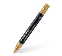 STAEDTLER Lumocolor 349-11 - Pennarelli acrilici, tratto 2,4 mm, confezione da 10, colore: Oro