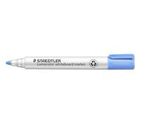 STAEDTLER Lumocolor 351 Pennarello per lavagna bianca azzurro 10 pezzi | Punta arrotondata da 2,0 mm, cancellabile - Pennarello per vetro e porcellana - Codice articolo 351-30