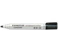 Staedtler Lumocolor 351 Whiteboard-Marcatore Punta Tonda e Picco Cuneo, Verscheidene Colori a Scelta ( Punta Tonda Nero, 10)