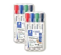 Staedtler, Lumocolor 351 WP8, pennarello per lavagna bianca, punta tonda, 2 mm, 8 colori
