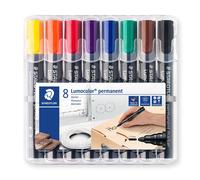 Staedtler Lumocolor 352 WP8 Bullet Tip Permanent Marker - Pack of 8, Assorted Co