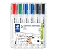 Staedtler Lumocolor 356 Pennarello Per Lavagna A Fogli Mobili, Punta Rotonda 2 Mm, Set Con 6 Pennarelli, Per Blocchi Flipchart, Colori Intensi, Inodore, Multicolore