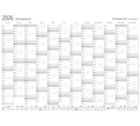 STAEDTLER Lumocolor 641 YPA3DE - Agenda annuale 2024 (calendario da parete cancellabile a secco, formato DIN A3, con penna e morsetto autoadesivo per penna)