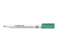 STAEDTLER Lumocolor® compact, marker verde, confezione da 10, pennarello cancellabile ideale per lavagne bianche, vetro e porcellana, 341-5