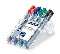 Staedtler Lumocolor Flipchart Marker 356 - Confezione da 4 pennarelli con custodia