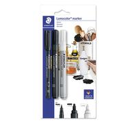 Staedtler Lumocolor Marker Set, Permanent Universal Pen, Acrylic Marker, Chalk M