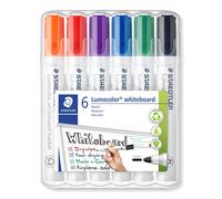Staedtler Lumocolor Pennarelli Lavagna Bianca Cancellabile Set 6 Marker