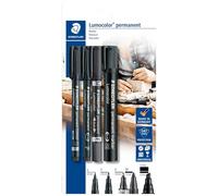 STAEDTLER 60BK - Kit di pennarelli, 4 pennarelli, nero