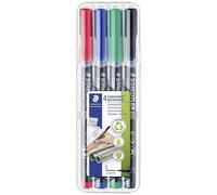 Staedtler Lumocolor permanent S DRY SAFE 313 WP4 Marcatore indelebile Rosso,