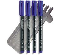 Staedtler Lumocolor permanent universal pen, 10 Pack - Pennarello permanente (10 pacchetti, blu)
