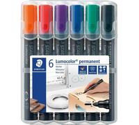 Staedtler Lumocolor Permanente Pennarello 352 WP6 ? 6 Colori,Punta,Impermeabile