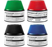 Staedtler Lumocolor Refill Station 488 51 - 2 Pennarelli per Lavagna Magnetica, 4 Farben, 4X Nachfüllstation