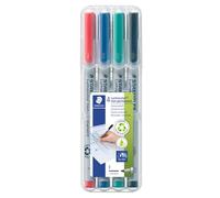 Staedtler - Lumocolor Universal, Penna Idrosolubile Non Permanente, 0.6 mm, Confezione da 4