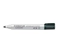 STAEDTLER Lumocolor whiteboard marker, 10 pennarelli di colore nero, punta tonda, 351-9