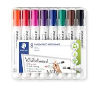STAEDTLER Lumocolor whiteboard marker, confezione da 8, punta tonda, 351 WP8