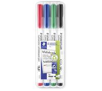 STAEDTLER 301WP4 - Marcatore per lavagna bianca, 1 mm, 4 colori