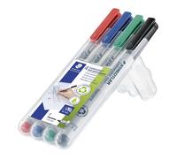STAEDTLER 316WP4 - Scatola Lumocolor non permanente a 4 colori, F 0,6 mm