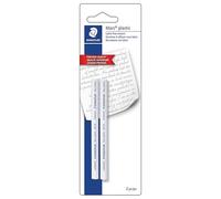 Staedtler Mars 52855BK2 - Gomme di ricambio in plastica per supporto ricaricabile, 2 pezzi, colore: bianco