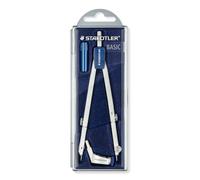 Staedtler Mars Basic - Compasso Scuola Media Elementare e Superiore, Include Astuccio e Tubetto Mine, Ideale per Cancelleria Scuola Ufficio e Cartoleria - Materiale Scolastico e Cose per la Scuola