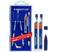 Staedtler Mars Comfort 552 01 PR1 - Compasso con mine di ricambio (mine per compasso + 0,5 mm in altezza e larghezza)