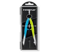 STAEDTLER Mars Comfort 556 Compasso - neon blu/verde, Ø 23 cm | Compasso di precisione con guida a fuso & testa a molla - astuccio, plastica-metallo - Art.-Nr. 556 00-N1