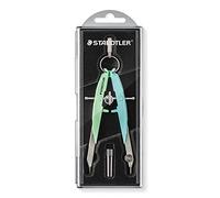 STAEDTLER Mars Comfort 556 Compasso - verde pastello/blu, Ø 23 cm | Compasso di precisione a regolazione rapida, guida a vite & testa a molla - con astuccio - Art.-Nr. 556 00-PA1