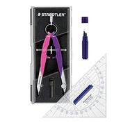 STAEDTLER Mars Comfort Compasso geometrico, astuccio con coperchio a ribalta (set di compassi rosa/viola, 1)