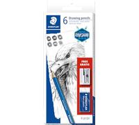 Mars® Lumograph® Set 6 matite con gomma e temperino